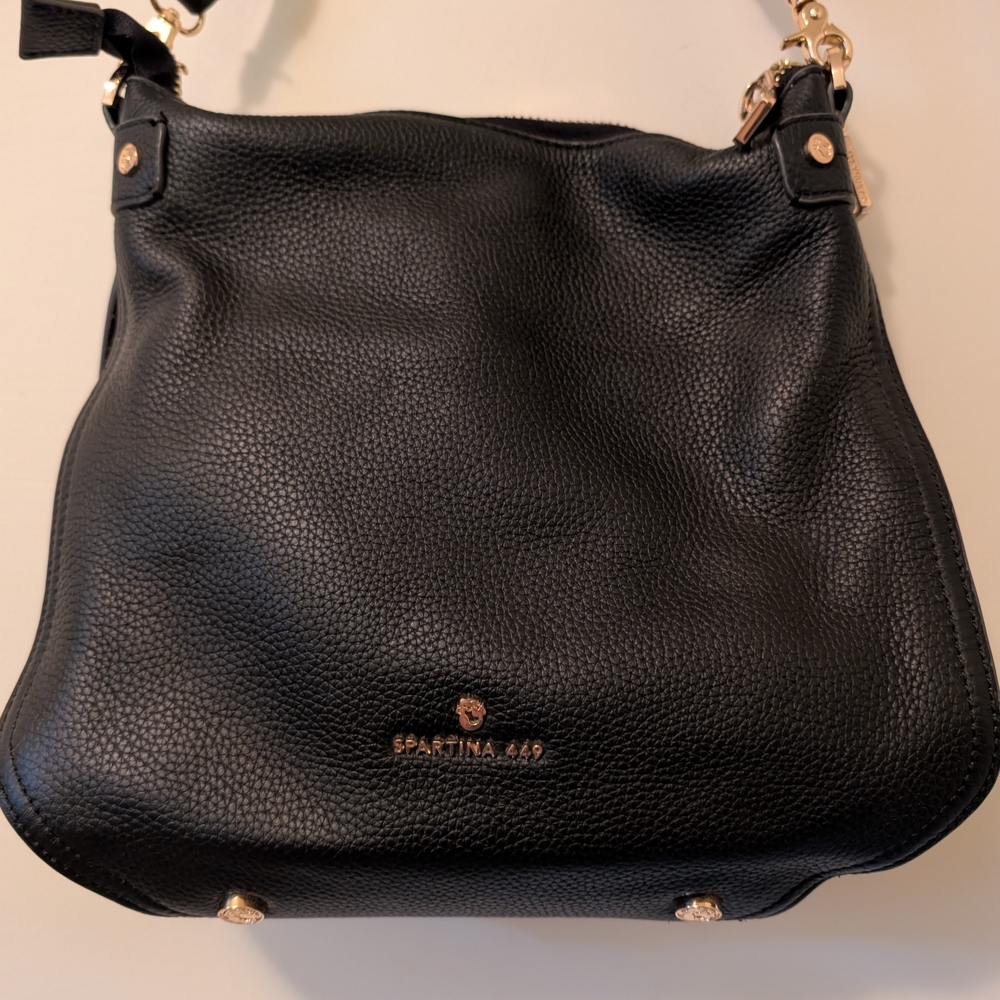 Spartina 449 Black Leather Shoulder Bag